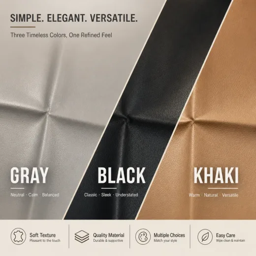 Faux leather black gray and beige colors