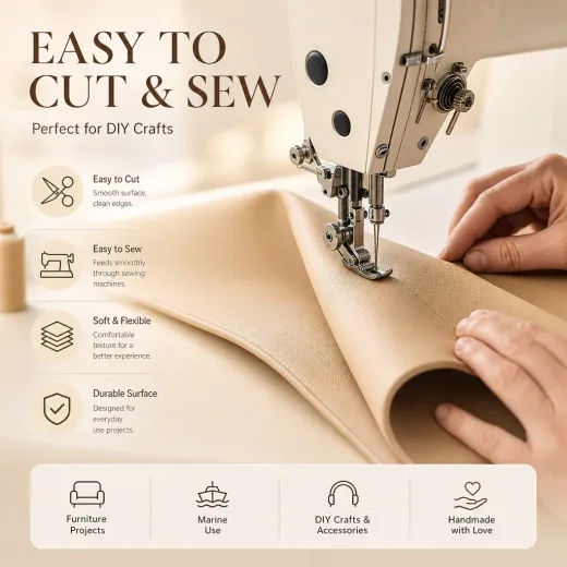Easy-to-cut faux leather DIY material
