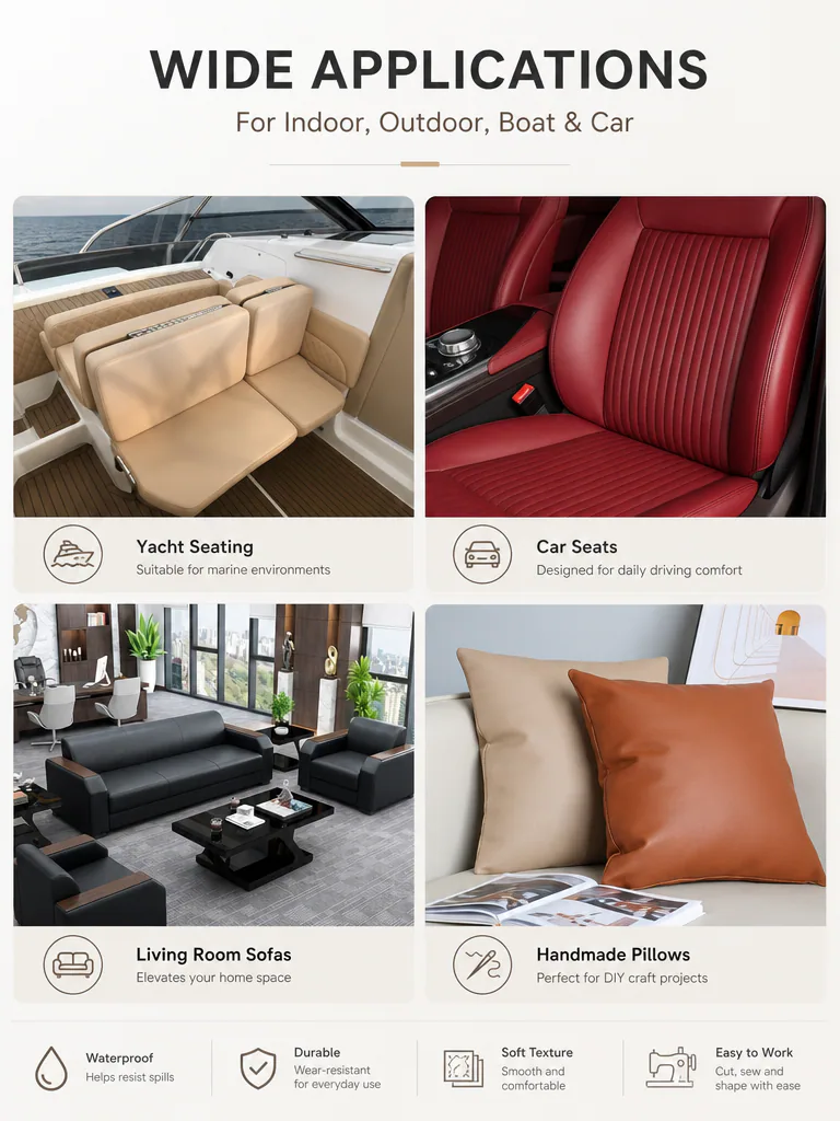 Faux leather repair applications