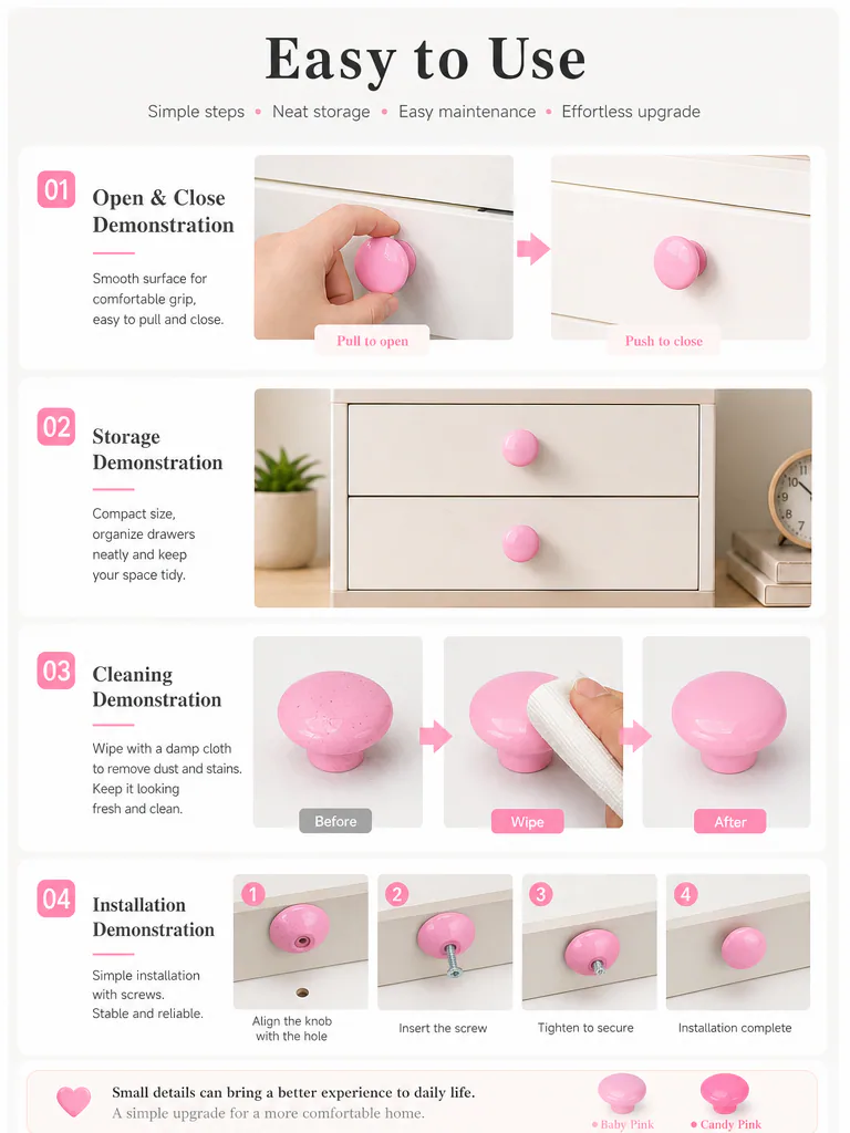 Cabinet knob craftsmanship details