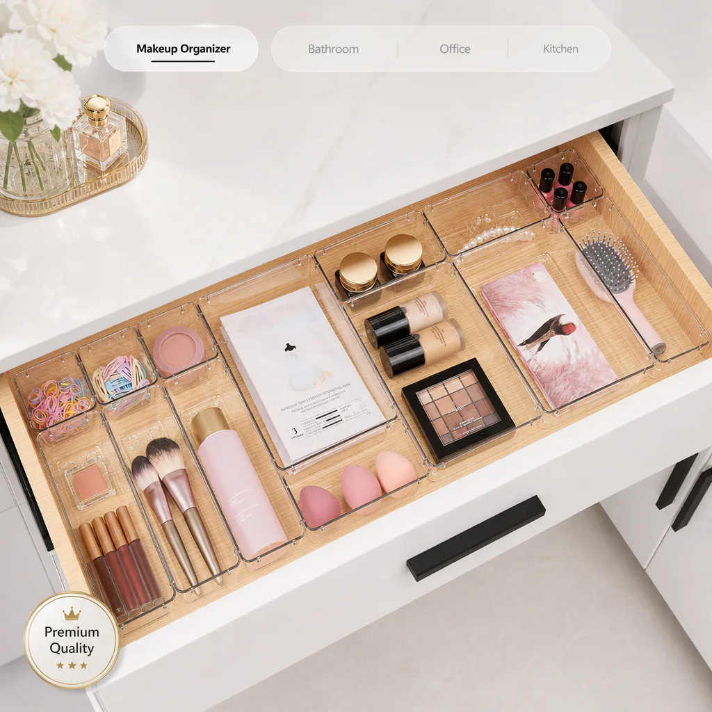 Drawer organizers for home and office