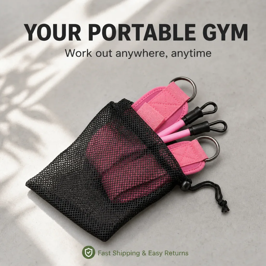 Portable resistance band set and storage bag