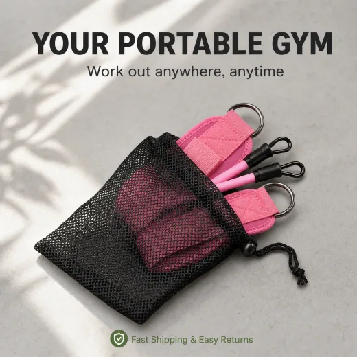 Portable resistance band set and storage bag