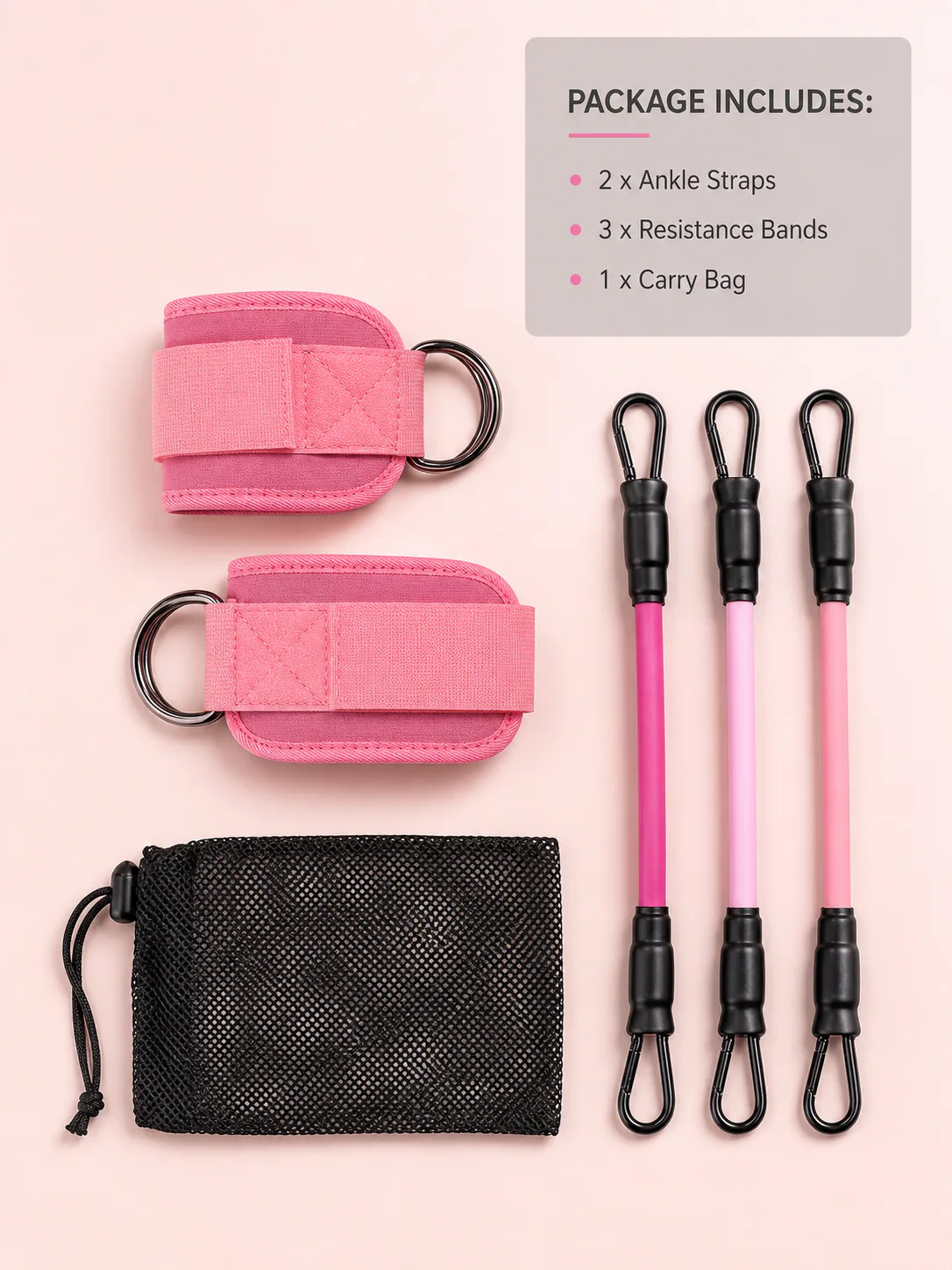 Resistance band package contents