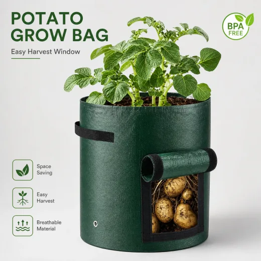 3-Pack 10-Gallon Potato Grow Bags with Harvest Windows