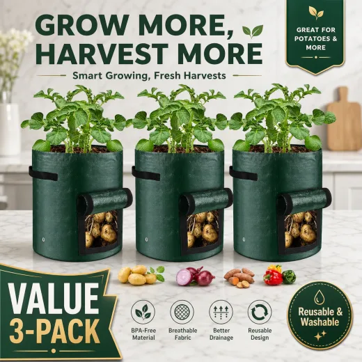 Three-pack potato grow bag value set