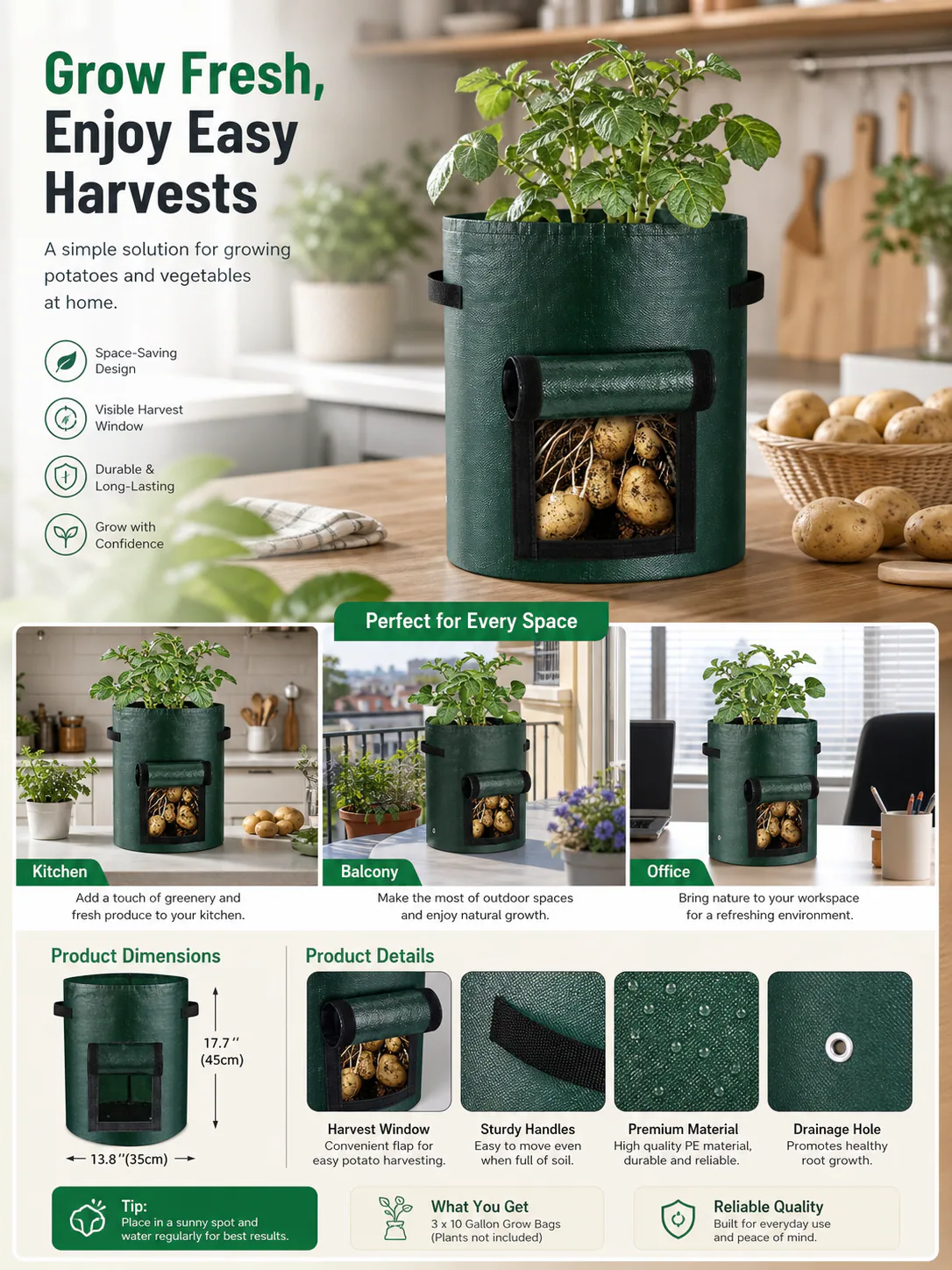 Grow bag planting applications
