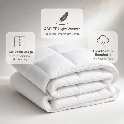 Down blend comforter core benefits