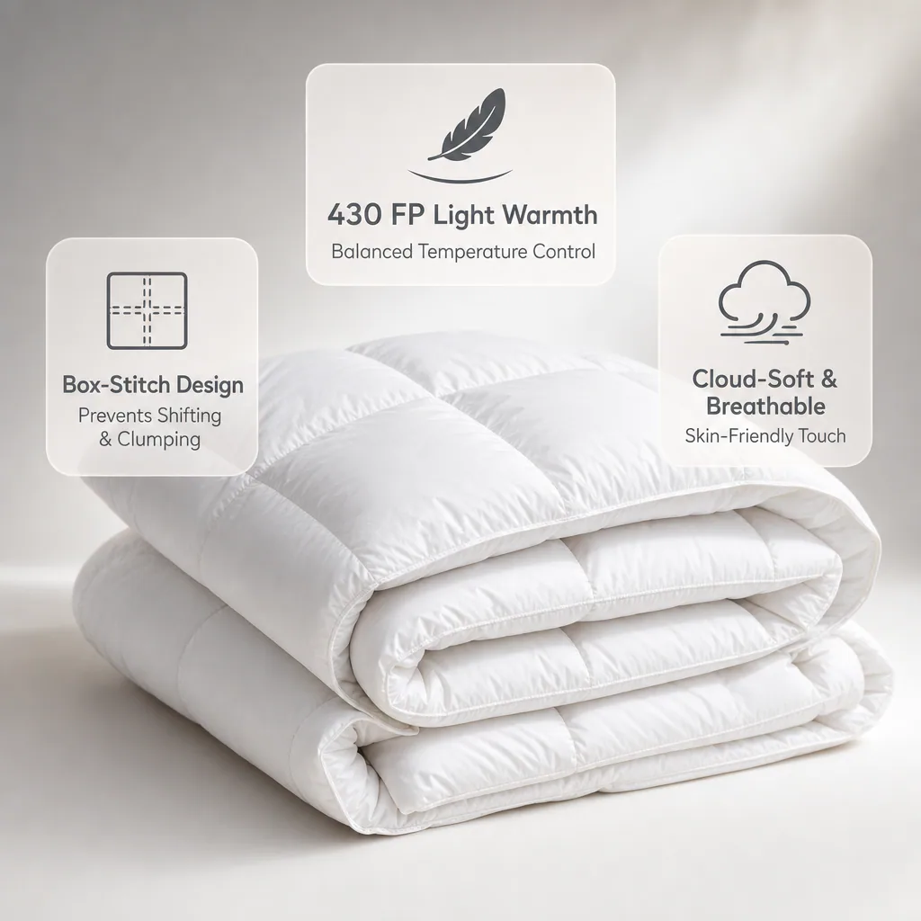 Down blend comforter core benefits