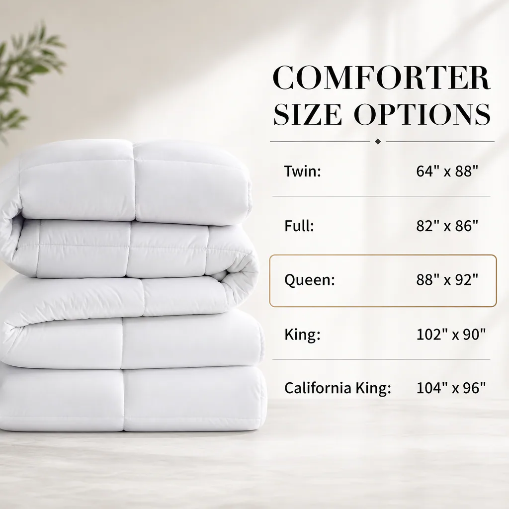 Comforter US size guide