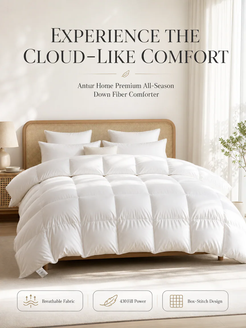 All-season comforter detail overview