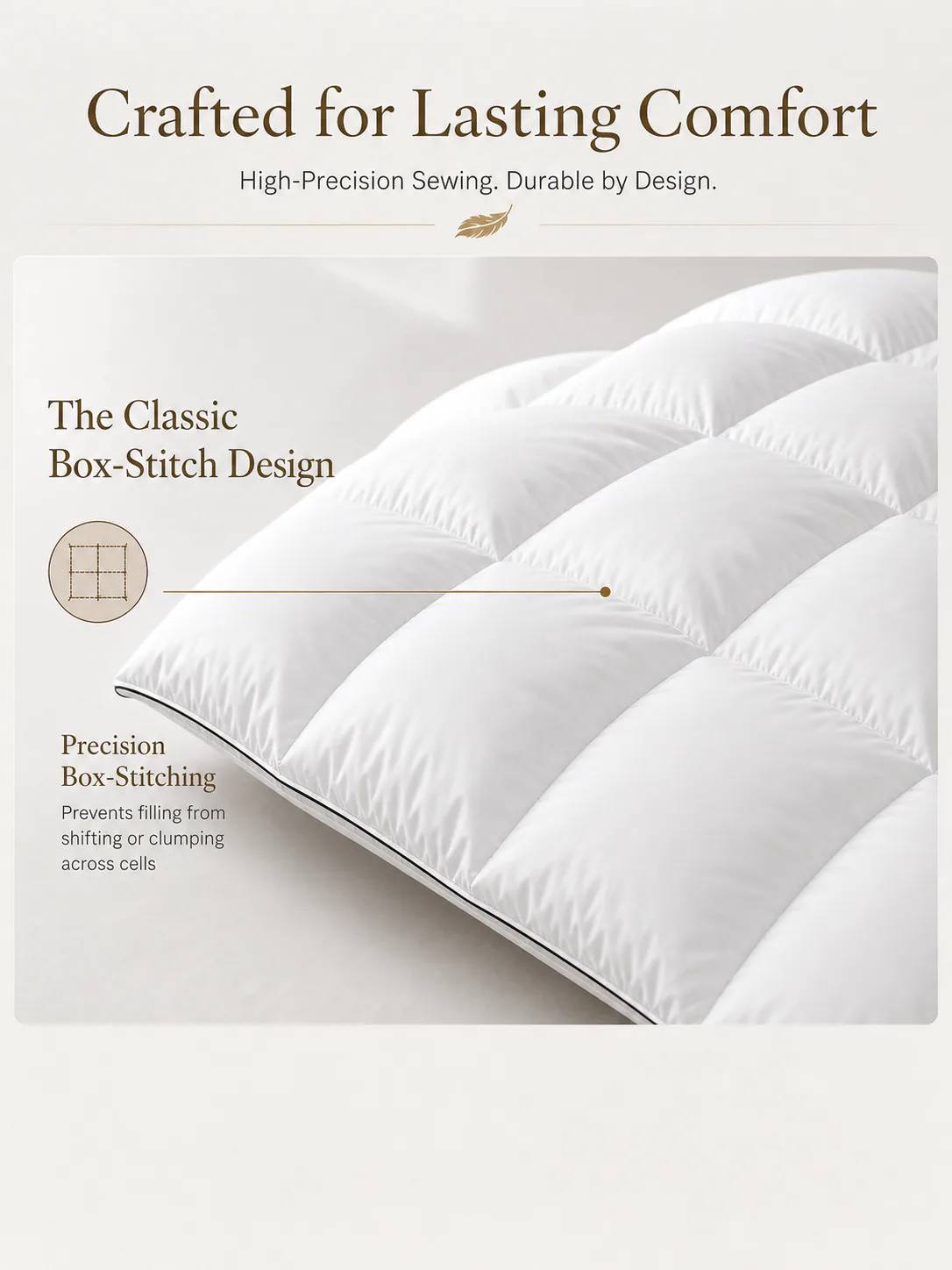 Comforter stitching craftsmanship