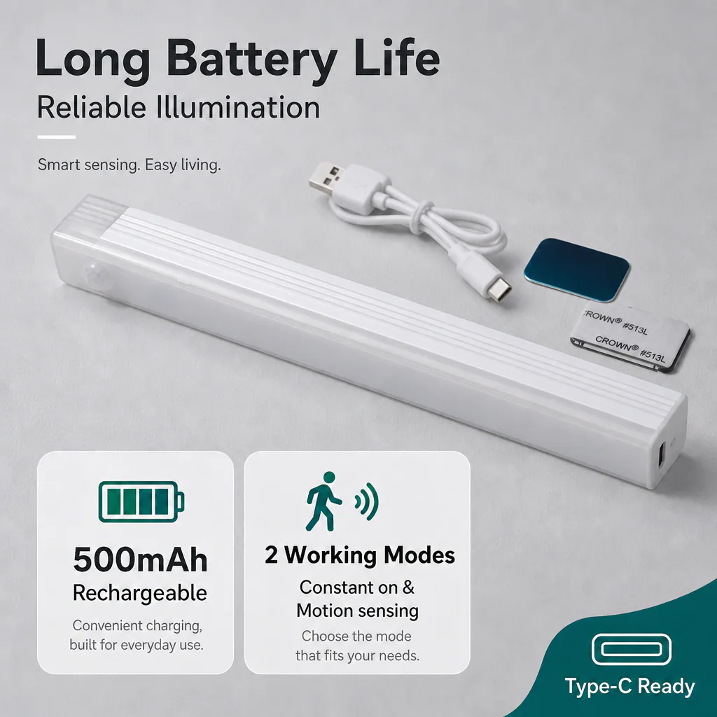 6-Pack Rechargeable Motion Sensor Lights feature 2