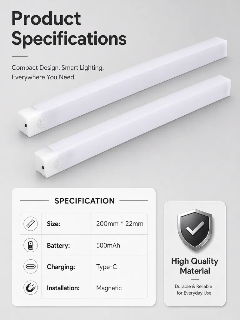 6-Pack Rechargeable Motion Sensor Lights feature 13