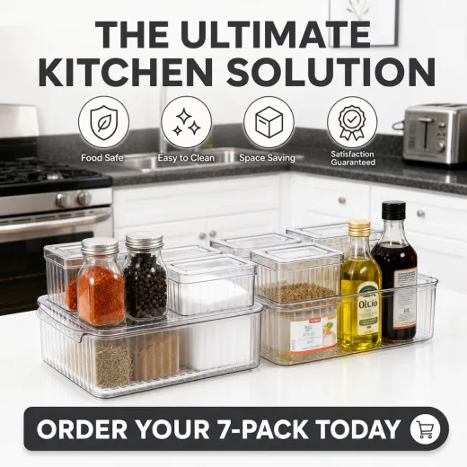 Clear stackable produce storage containers