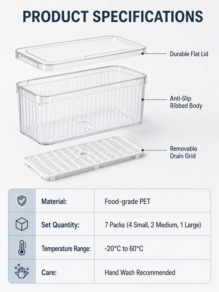 Produce container construction and specifications