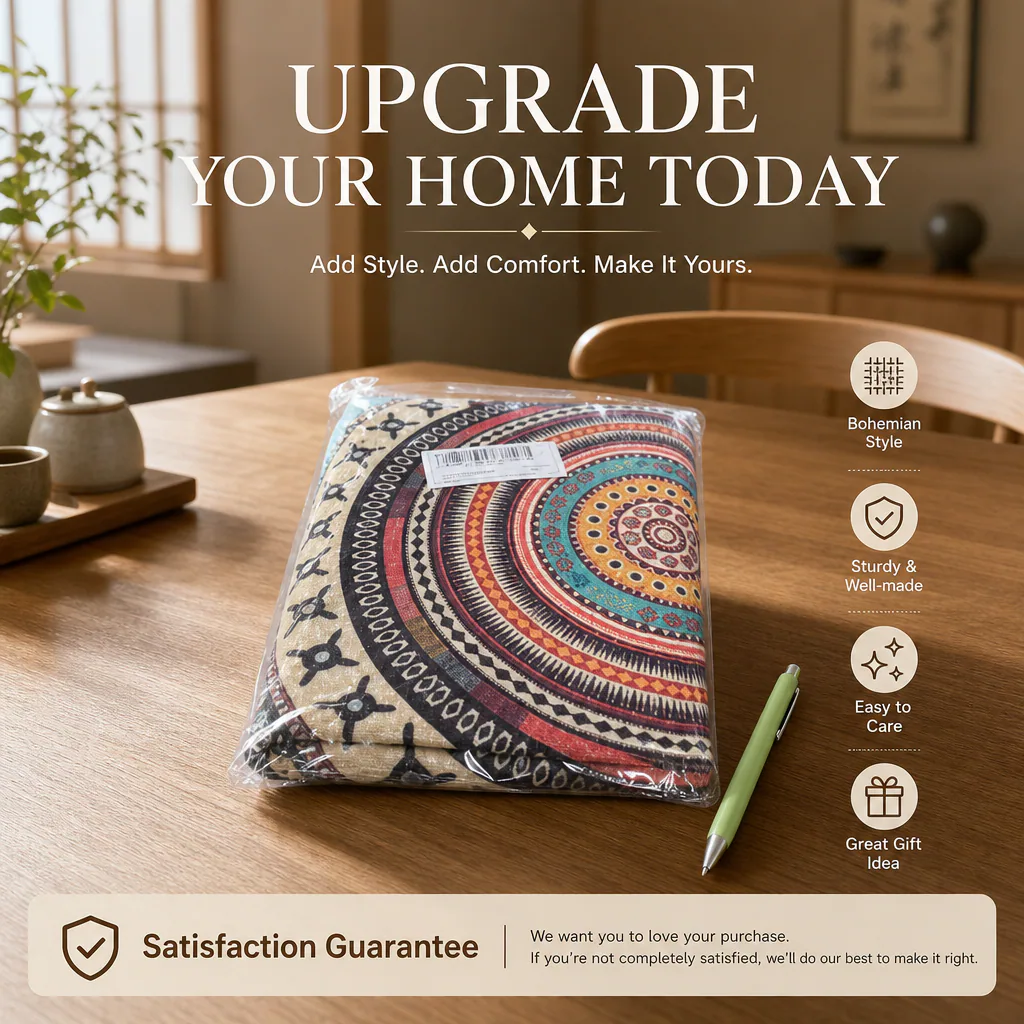 Colorful Bohemian semicircle area rug
