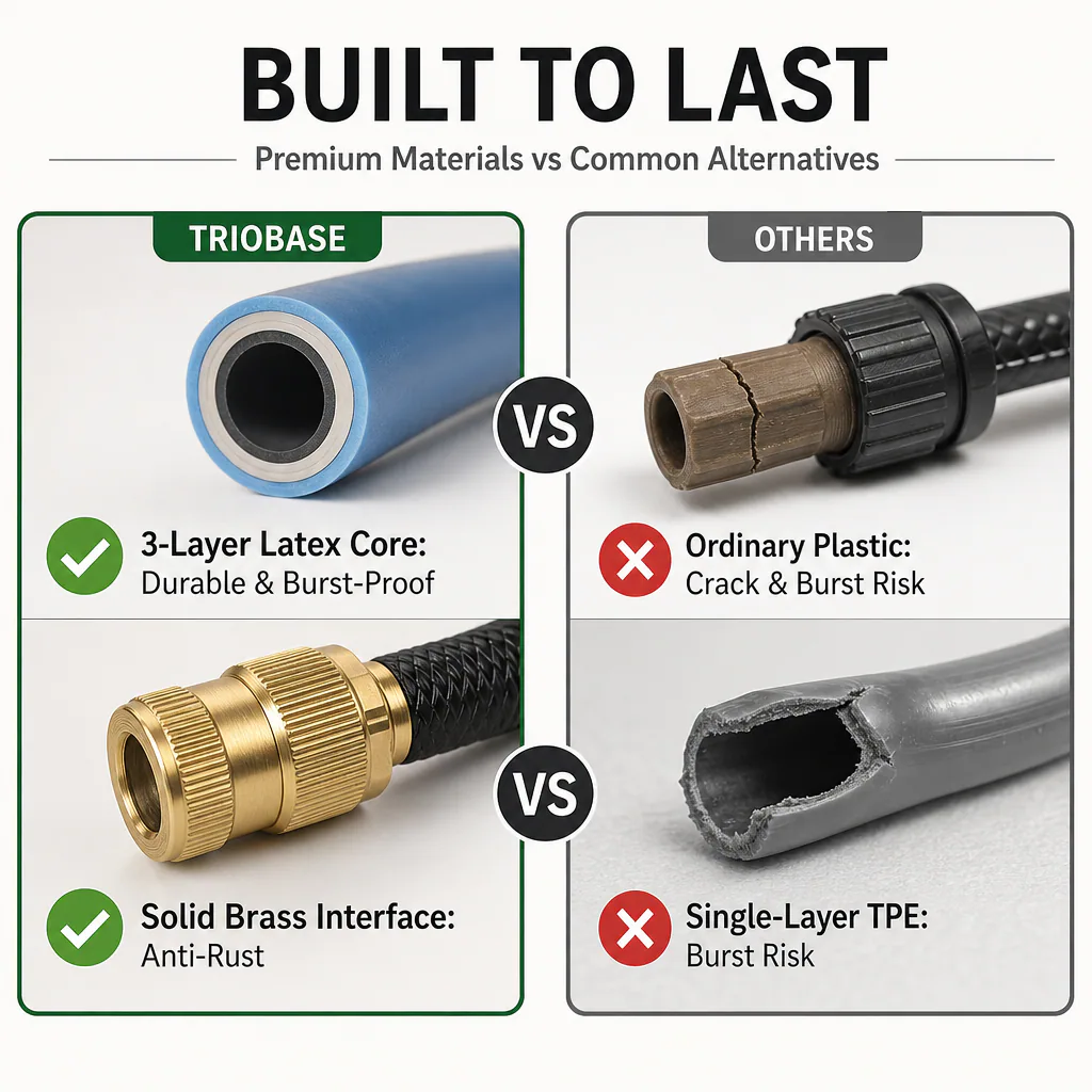 Burst-resistant expandable hose materials
