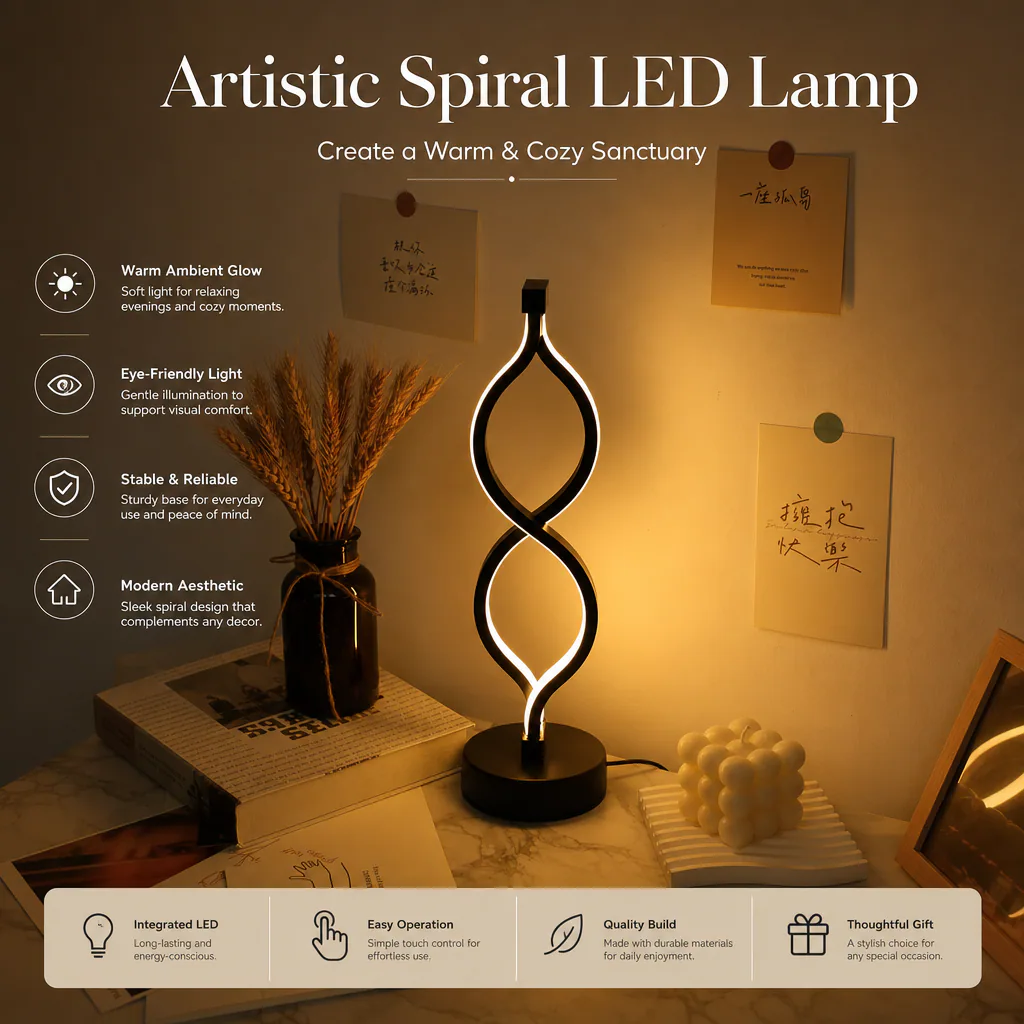 Modern Dual Color Temperature Table Lamp